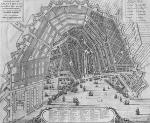Mapa Amsterdamu, 1662
